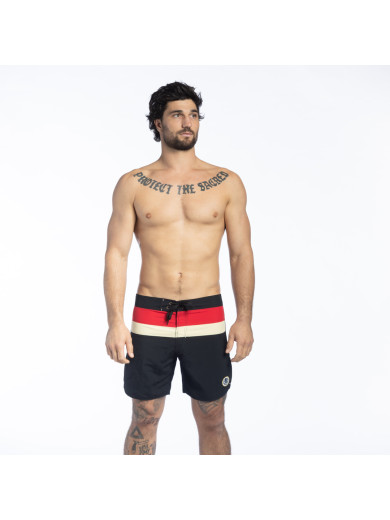 BOARDSHORT JON 1 STRIPE BLACK