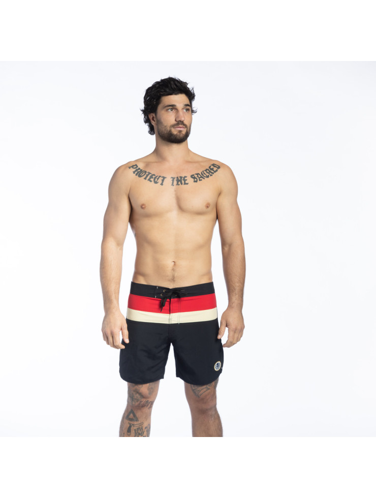 BOARDSHORT JON 1 STRIPE BLACK