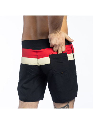 BOARDSHORT JON 1 STRIPE BLACK