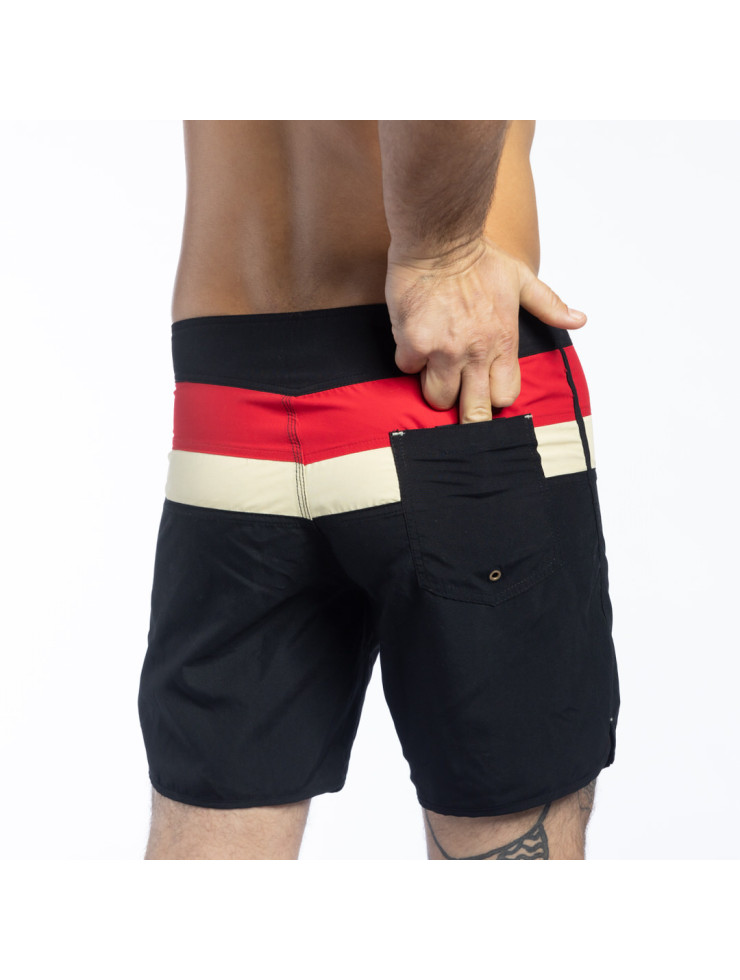 BOARDSHORT JON 1 STRIPE BLACK