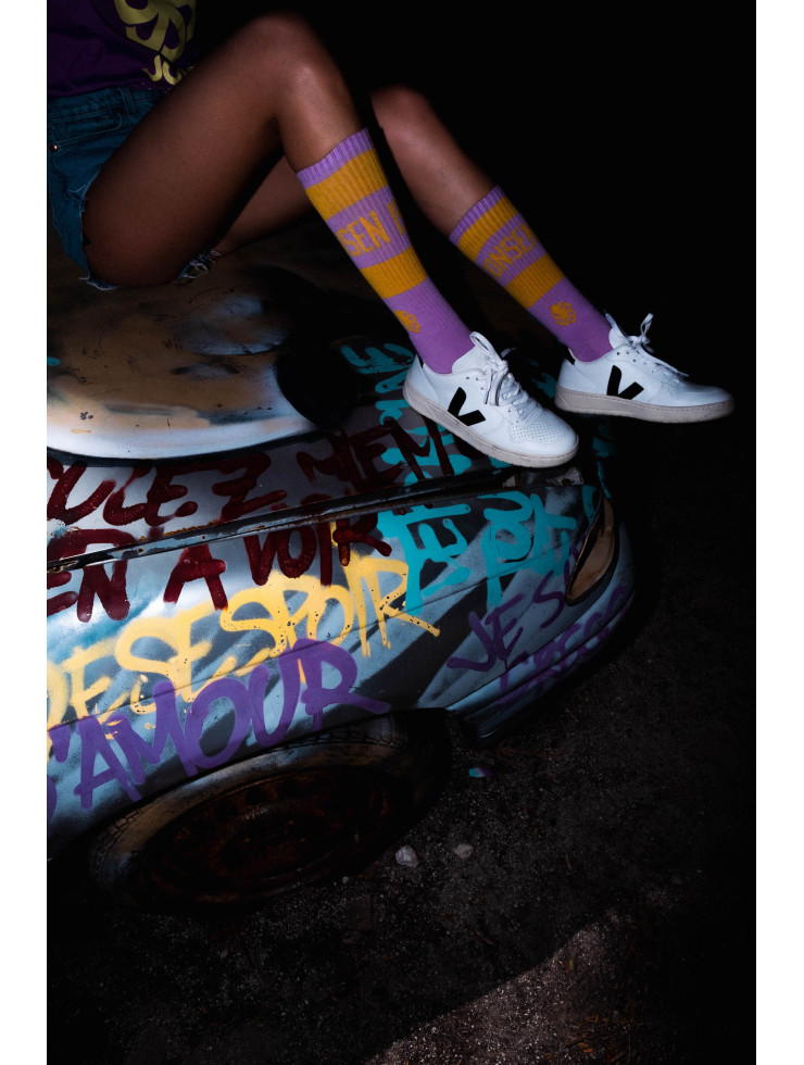 Mauve Mist Pajama Sock Party