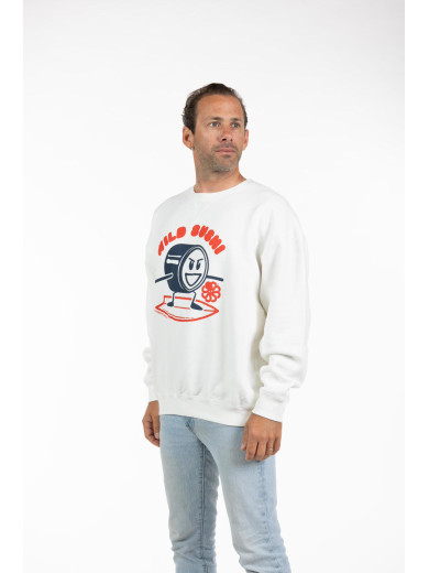 Loose Sweatshirt "Gustavo Sushi Coconut"