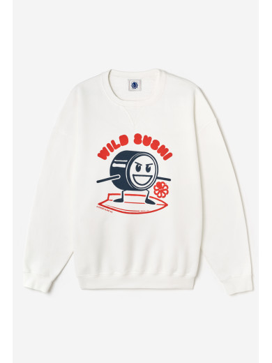 Loose Sweatshirt "Gustavo Sushi Coconut"