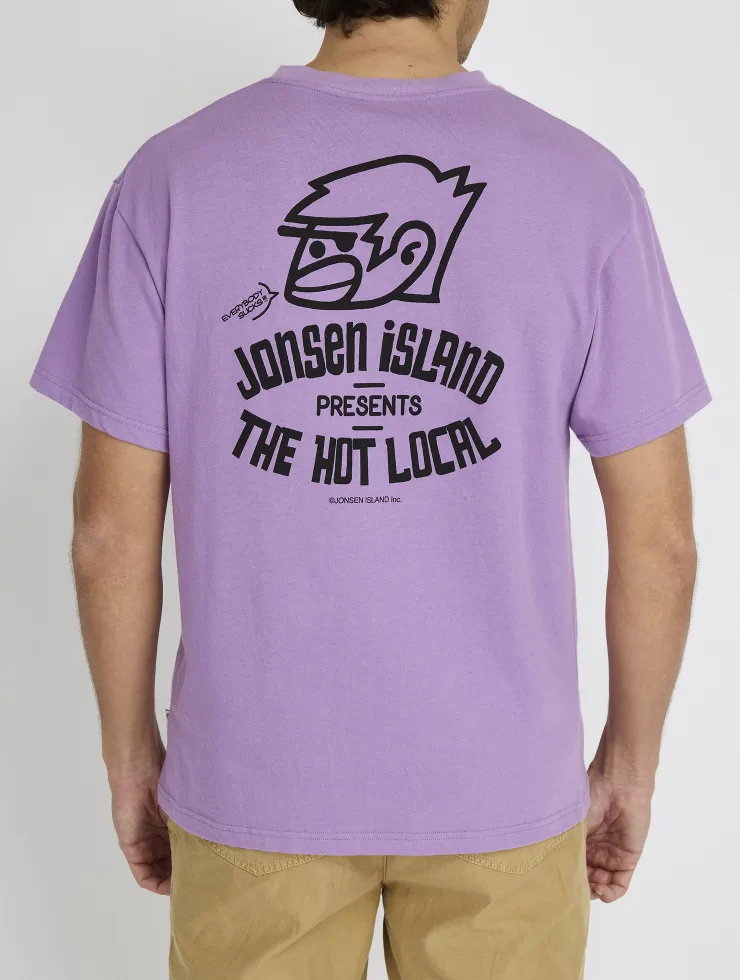 T-SHIRT CONFORT FIT HOT LOCAL MAUVE MIST