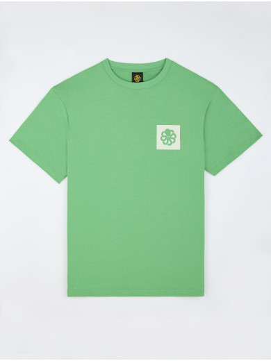 T-SHIRT CONFORT FIT COLORBLOCK GREEN