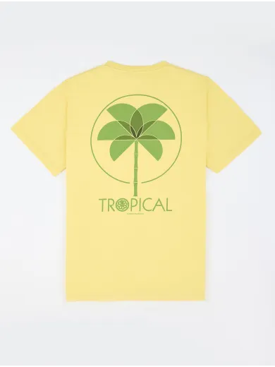 T-SHIRT CLASSIC TROPICAL PALM YELLOW