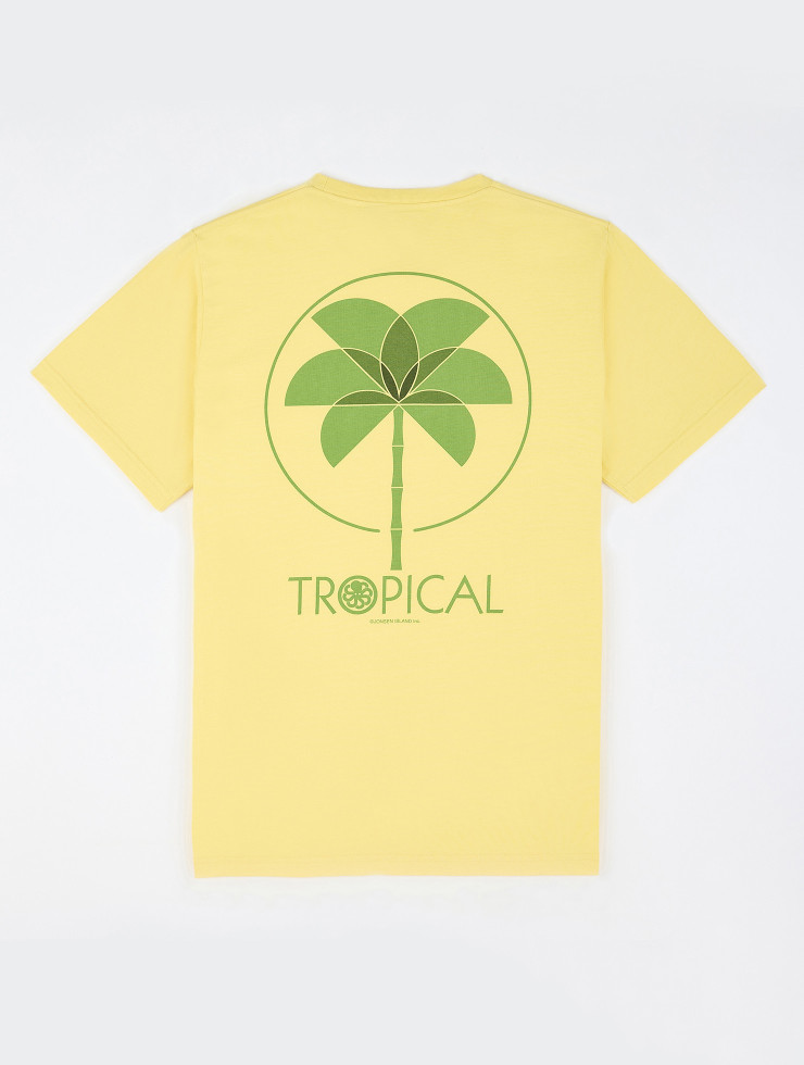 T-SHIRT CLASSIC TROPICAL PALM YELLOW