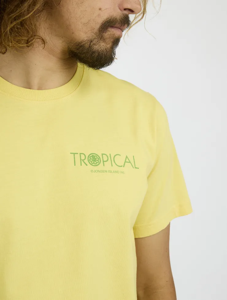 T-SHIRT CLASSIC TROPICAL PALM YELLOW