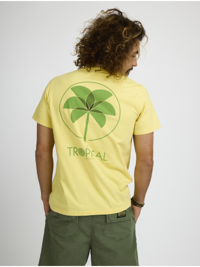 T-SHIRT CLASSIC TROPICAL PALM YELLOW