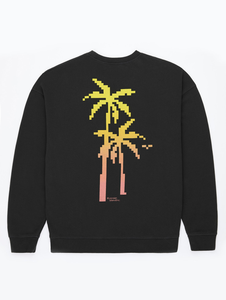 GUSTAVO COMFORT PALM BIT BLACK SWEATSHIRT