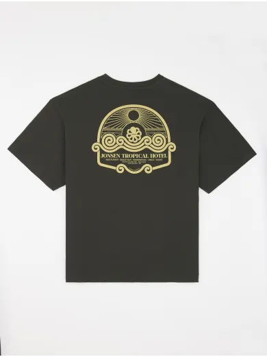 T-SHIRT CLASSIC TROPICAL HOTEL CARBON BLACK