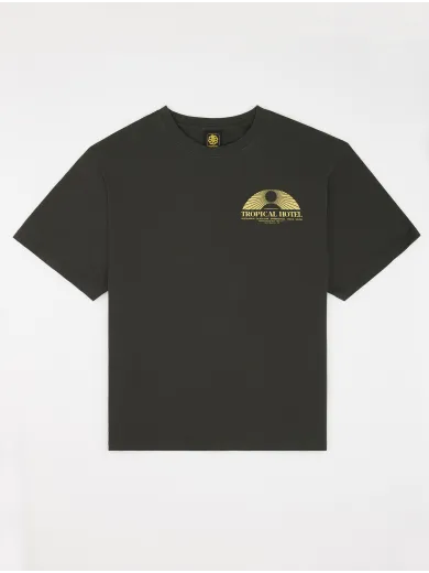 T-SHIRT CLASSIC TROPICAL HOTEL CARBON BLACK