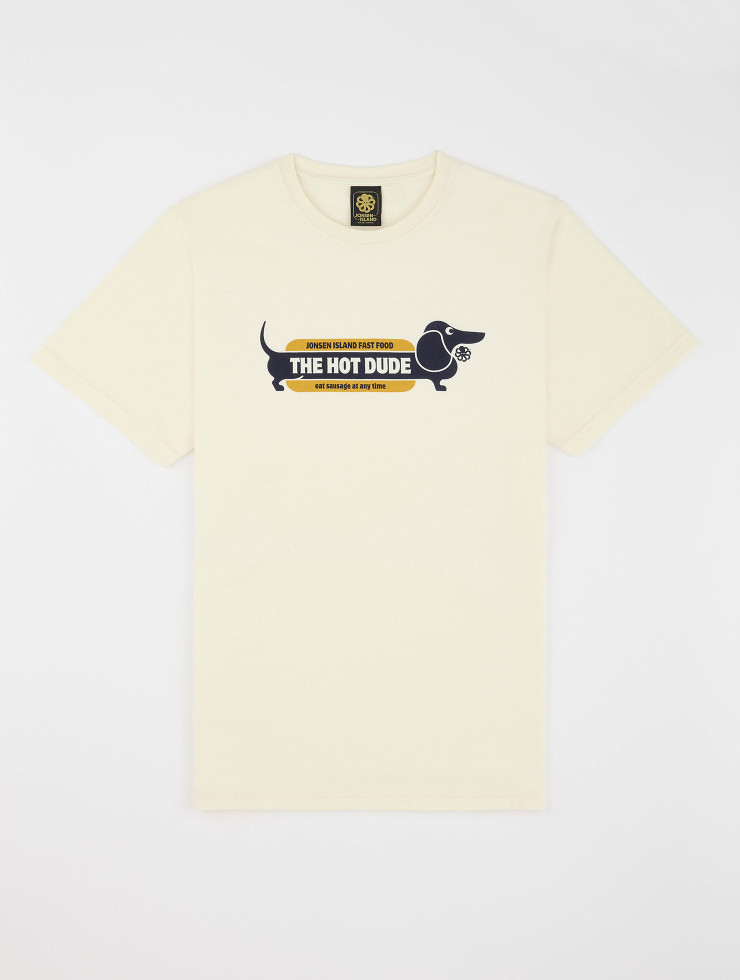 T-SHIRT CLASSIC HOT DUDE COCONUT