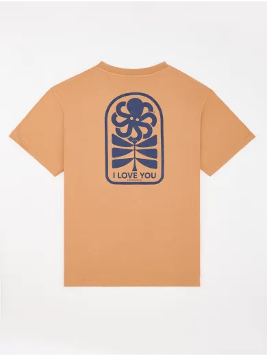 T-SHIRT CLASSIC FLOWER LOVE CARAMEL