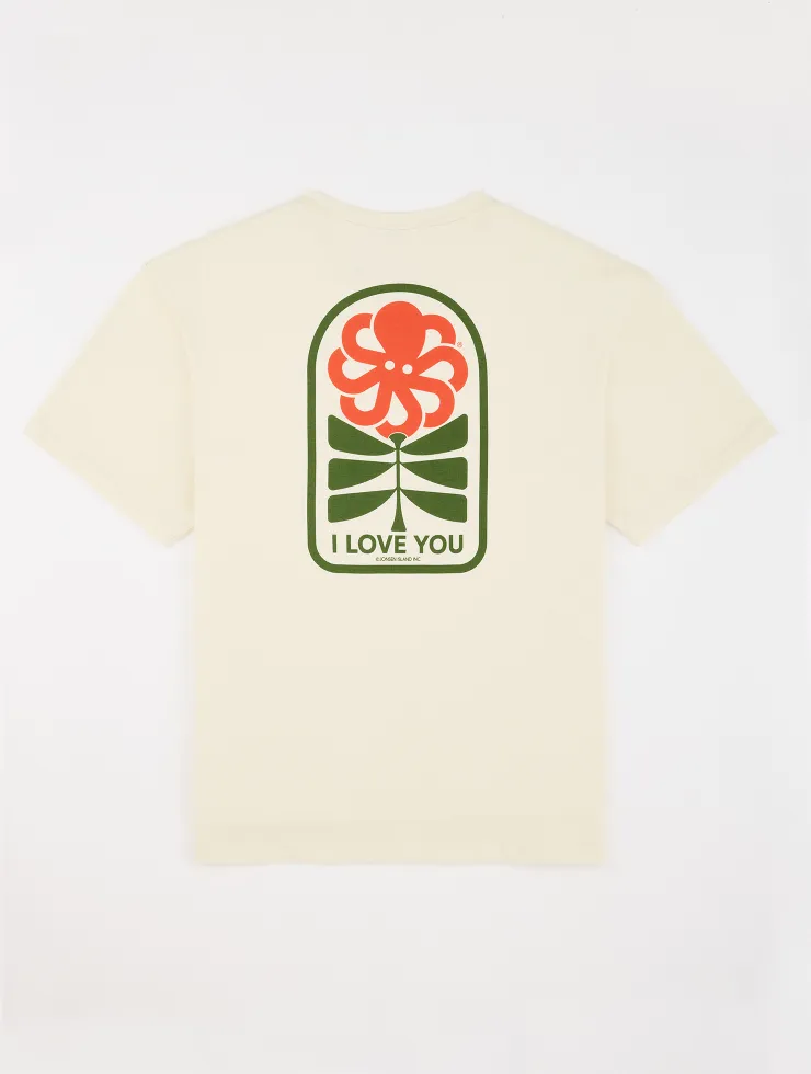 T-SHIRT CLASSIC FLOWER LOVE COCONUT