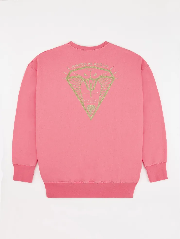 SWEAT SHIRT CONFORT GUSTAVO DIAMOND COBRA PINK