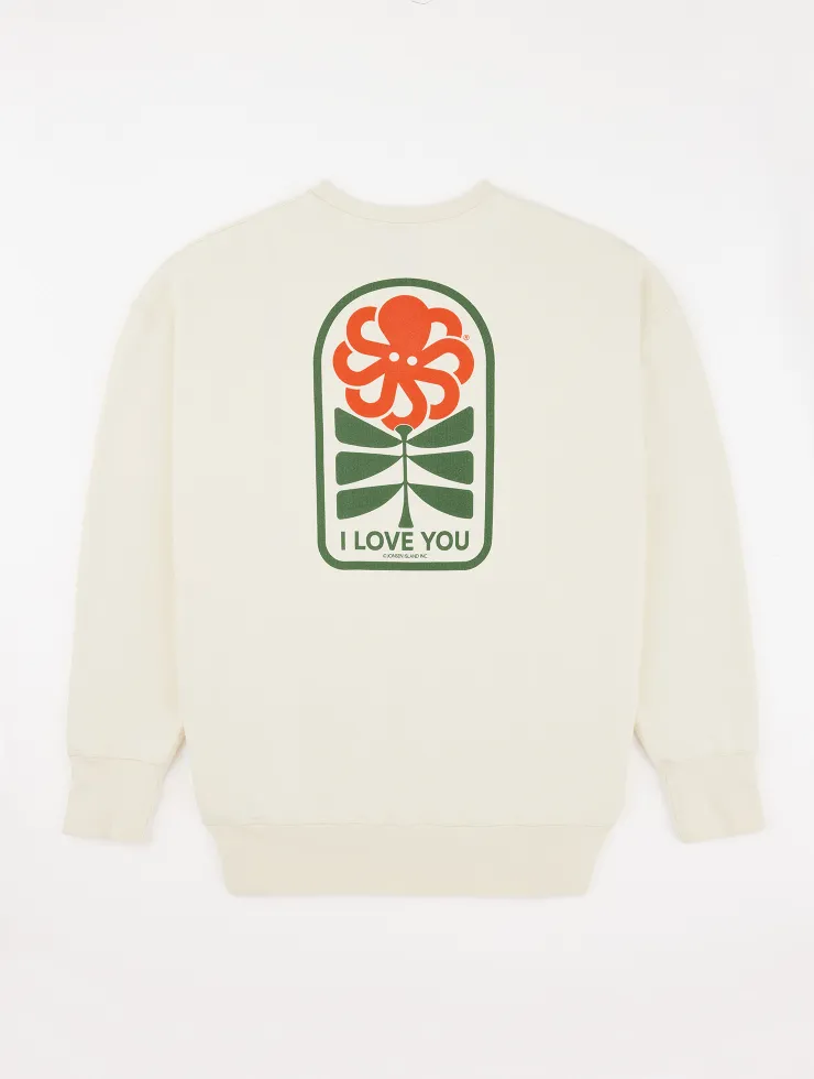 SWEAT SHIRT CONFORT GUSTAVO FLOWER LOVE COCONUT