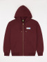 ZIP-UP HOODED SWEATSHIRT "MORE COOL" IN SYRAH COLOR