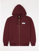 ZIP-UP HOODED SWEATSHIRT "MORE COOL" IN SYRAH COLOR