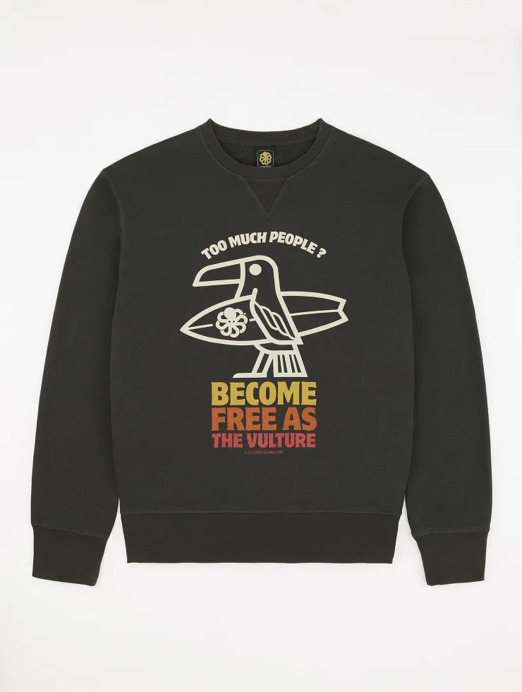 SWEAT SHIRT CONFORT GUSTAVO VULTURE CARBON BLACK