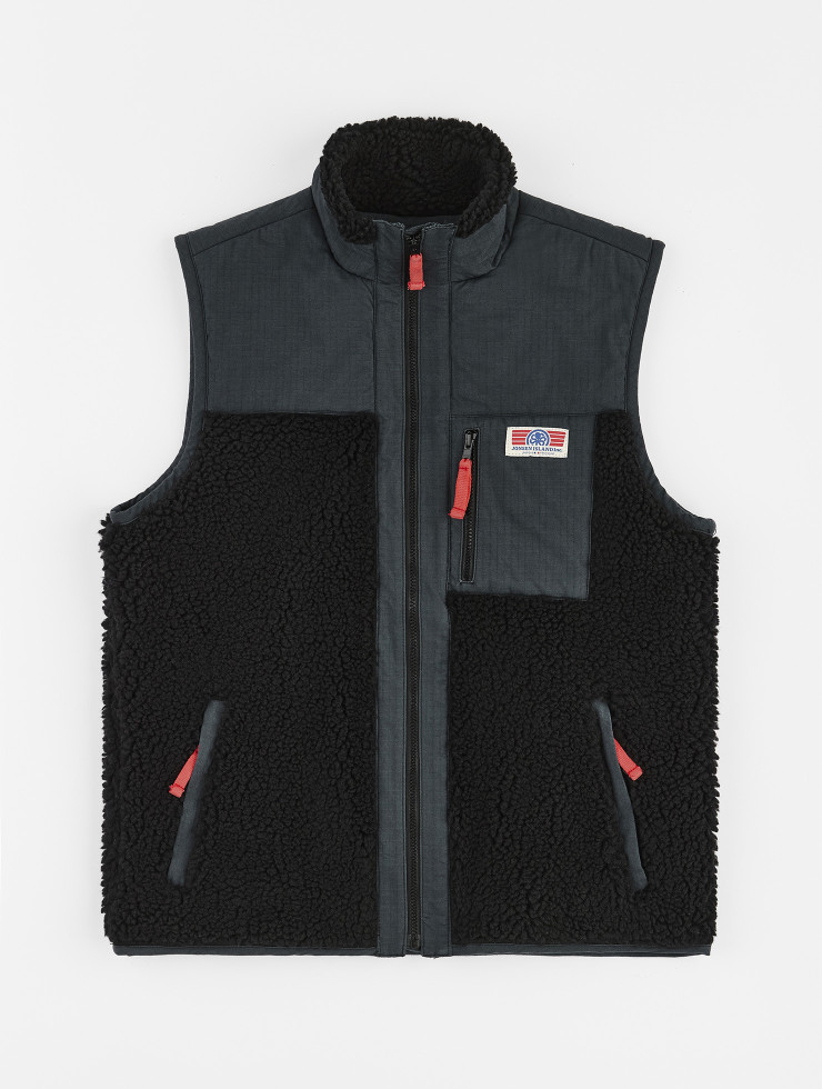 ORESTE SHERPA VEST BLACK