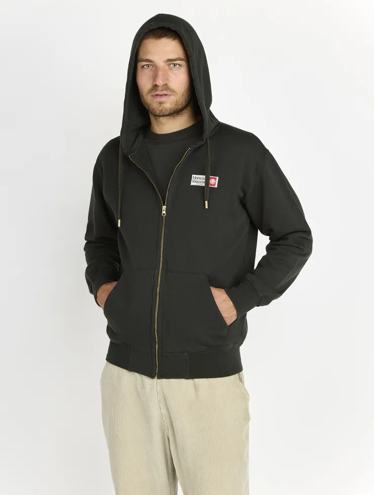 SWEAT SHIRT HOODIE ZIP MORE COOL CARBON BLACK