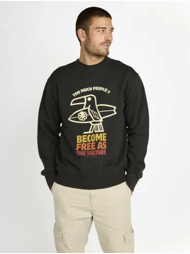 SWEAT SHIRT CLASSIC GUSTAVO VULTURE CARBON BLACK