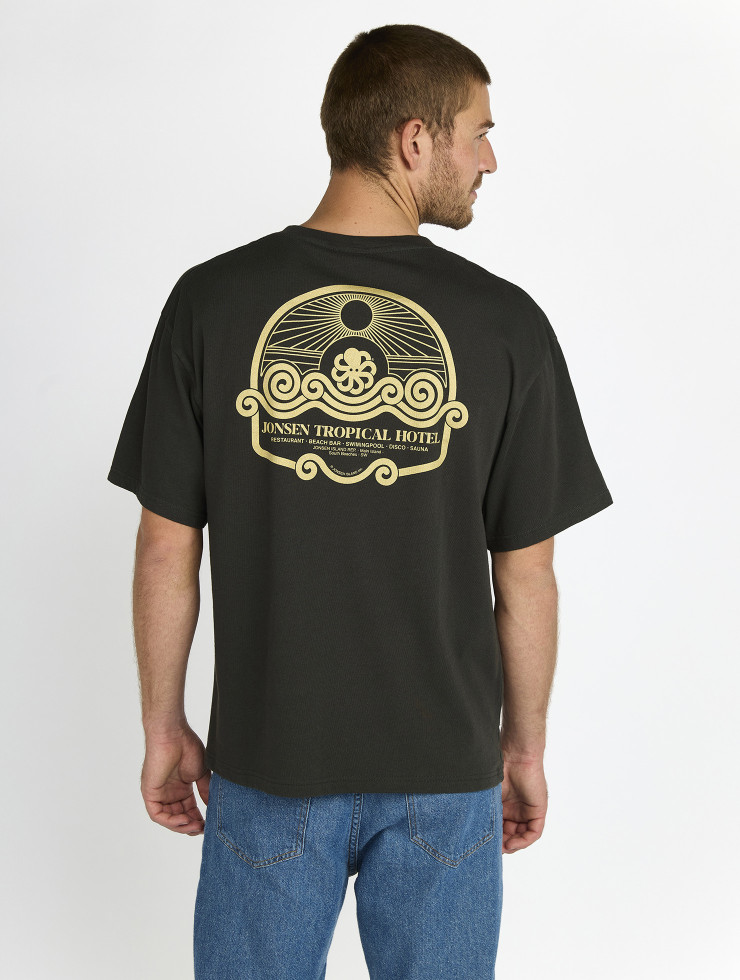 T-SHIRT CONFORT TROPICAL HOTEL CARBON BLACK