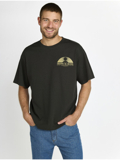 T-SHIRT CONFORT TROPICAL HOTEL CARBON BLACK