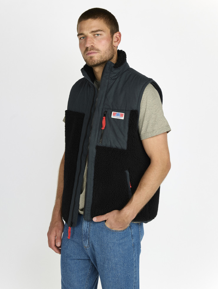 GILET SHERPA ORESTE  BLACK