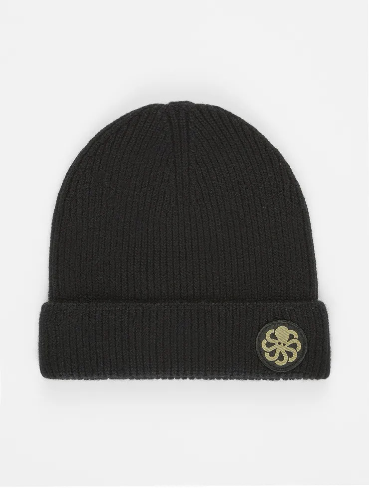 Bonnet Noir Brodé "Police" - Unisexe - 100% Polyester - Enfilable Simple