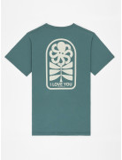 T-SHIRT CLASSIC FLOWER LOVE GREEN