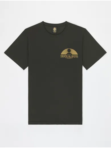 T-SHIRT CLASSIC TROPICAL HOTEL CARBON BLACK