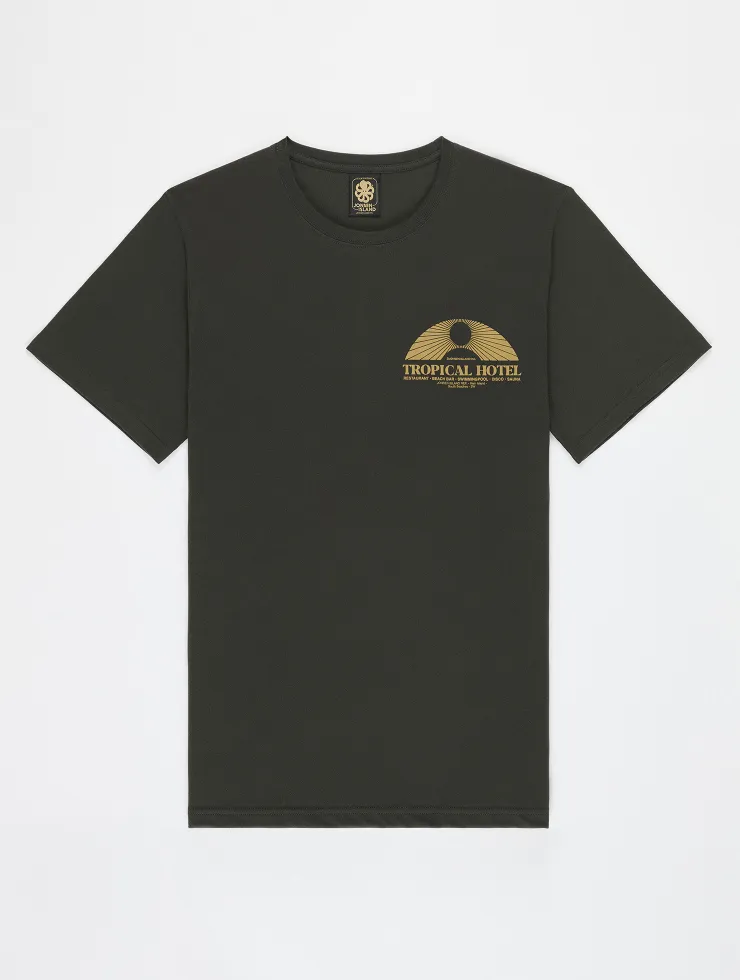 T-SHIRT CLASSIC TROPICAL HOTEL CARBON BLACK