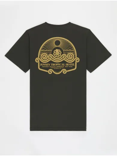 T-SHIRT CLASSIC TROPICAL HOTEL CARBON BLACK