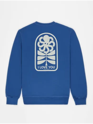 SWEAT SHIRT CLASSIC GUSTAVO FLOWER LOVE BLUE