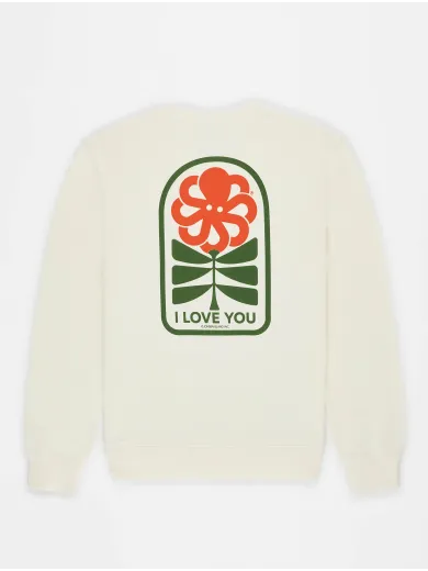 SWEAT SHIRT CLASSIC GUSTAVO FLOWER LOVE COCONUT