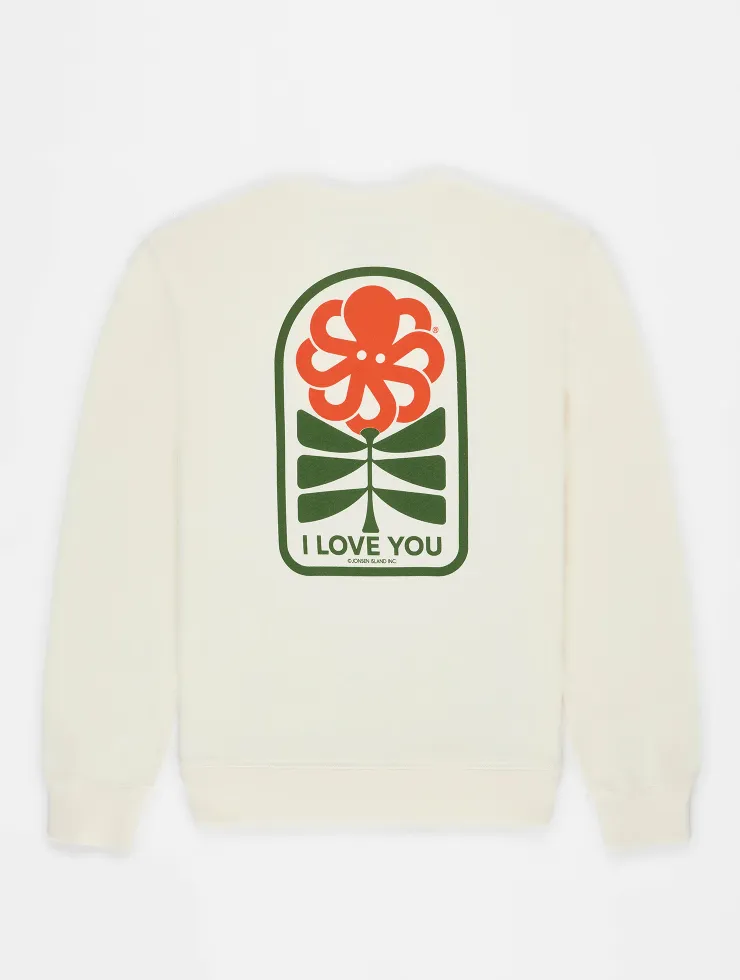 SWEAT SHIRT CLASSIC GUSTAVO FLOWER LOVE COCONUT