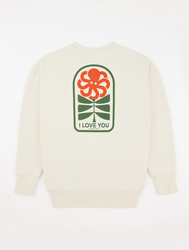 SWEAT SHIRT CONFORT GUSTAVO FLOWER LOVE COCONUT