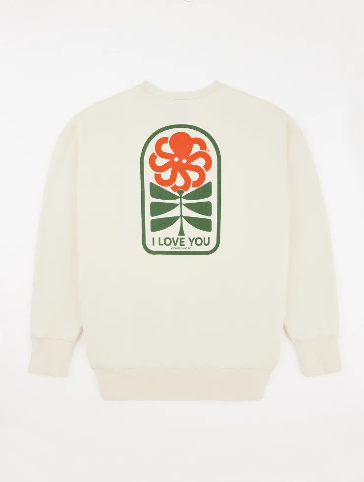 SWEAT SHIRT CONFORT GUSTAVO FLOWER LOVE COCONUT