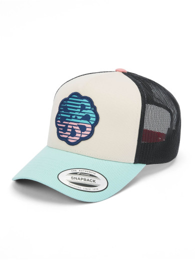 CASQUETTE TRUCKER FLOWER TURQUOISE