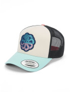 CASQUETTE TRUCKER FLOWER TURQUOISE