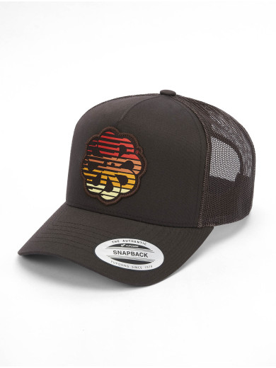 CASQUETTE TRUCKER FLOWER BROWN