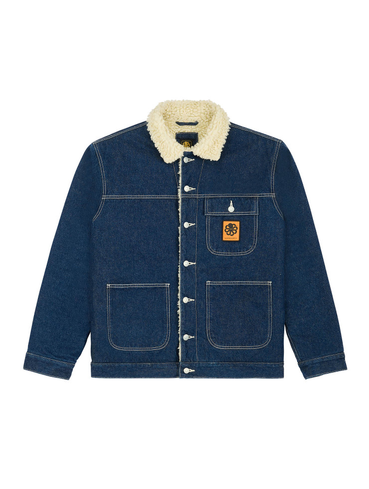 JACKET SHERPA JEAN RISA RAW GREGOR DENIM BRUT