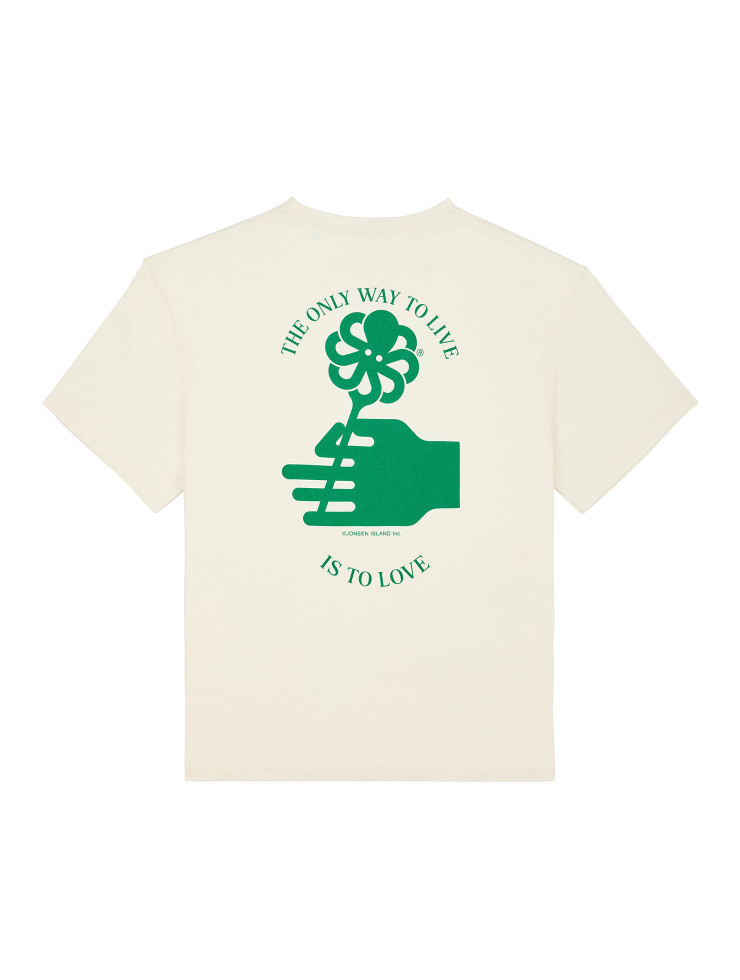 T-SHIRT CONFORT FLOWER LOVE COCONUT