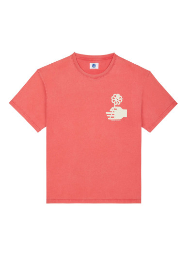 T-SHIRT CONFORT FLOWER LOVE RED FADE OUT