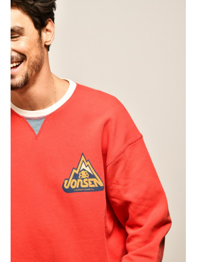 SWEAT-SHIRT CONFORT GUSTAVO BIGROCK RED FADE OUT