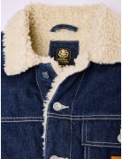 VESTE SHERPA JEAN RISA DENIM BRUT