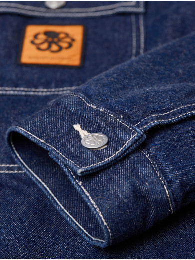VESTE SHERPA JEAN RISA DENIM BRUT