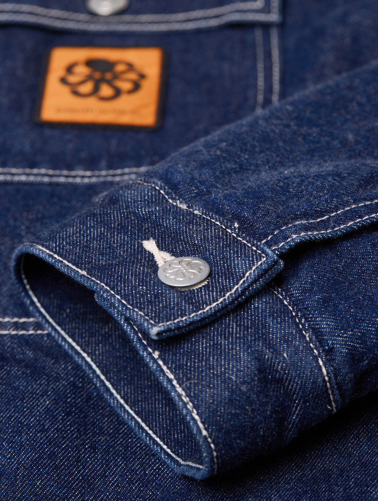 VESTE SHERPA JEAN RISA DENIM BRUT